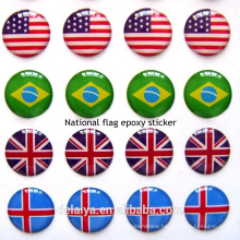 National flag epoxy sticker,resin sticker,dome sticker as a gift for national day